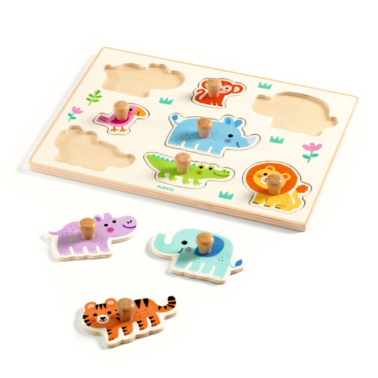 Hippo n Co - Puzzle c/ Pega Animais da Selva