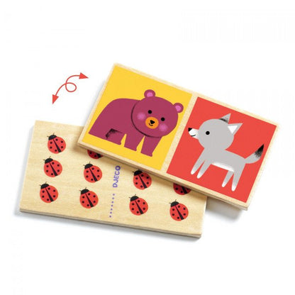 Domino Wood - Wooden Dominoes with Animals