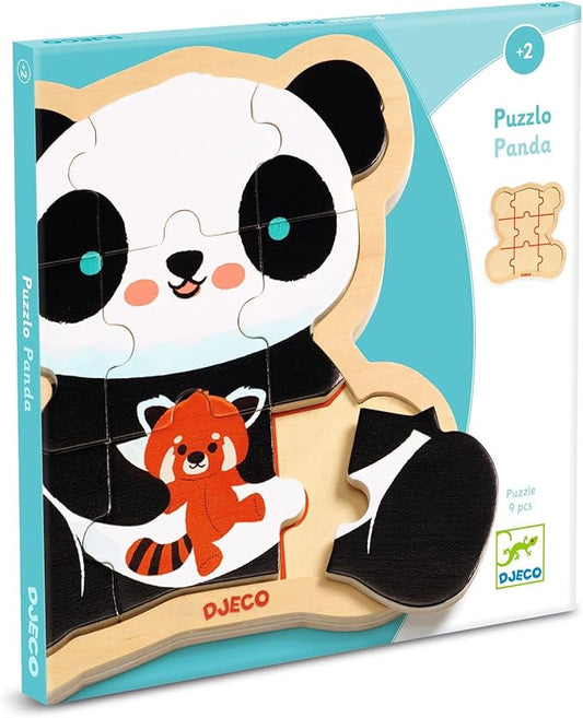 Puzzle Panda - Puzzle de Madeira 9 Pcs