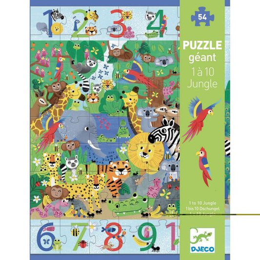 1 to 10 Jungle - Giant Puzzle - 54 Pcs