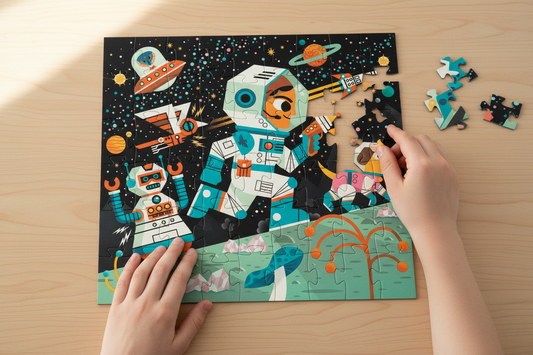 Estação Espacial - Puzzle Silhueta 54 Peças