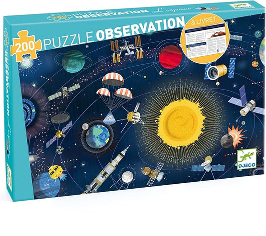Book + Observation Puzzle "Space" 200 Pcs