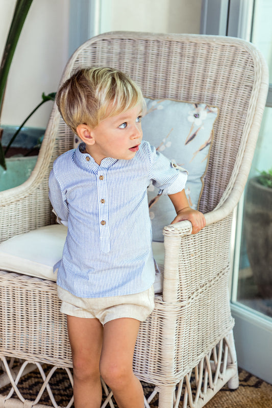 Conjunto menino manga curta "Família ACUARIO"