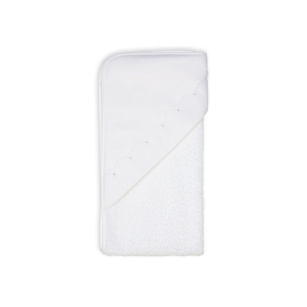 Toalha de Banho com Capuz Bebé Daisy Verde Mint