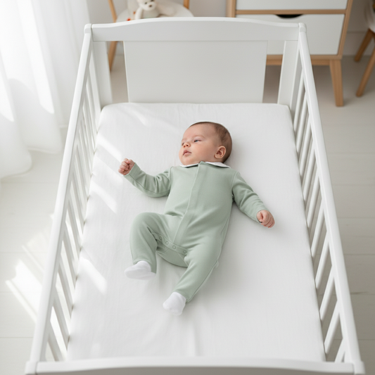 Babygrow de Algodão Bebé Daisy Verde Mint