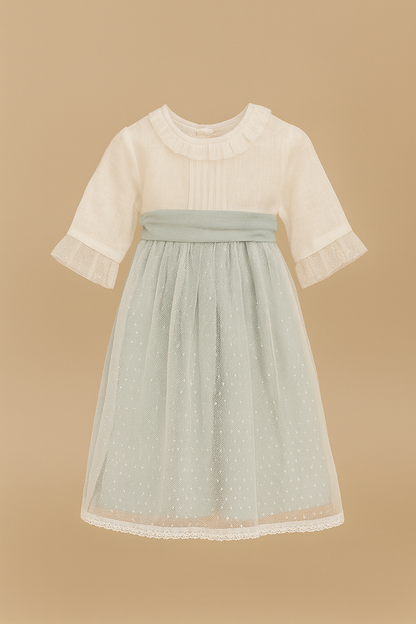 Tulle Dress with Green Skirt