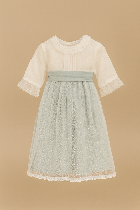 Tulle Dress with Green Skirt