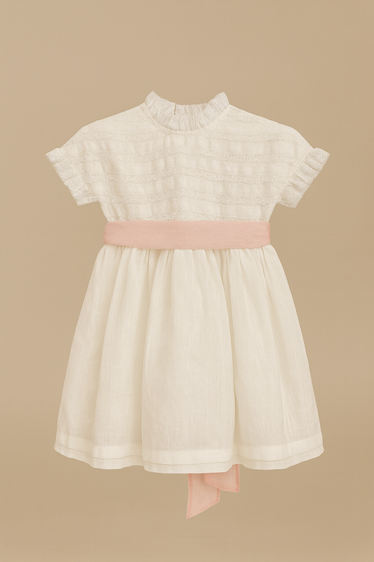 White Valencian Lace Dress