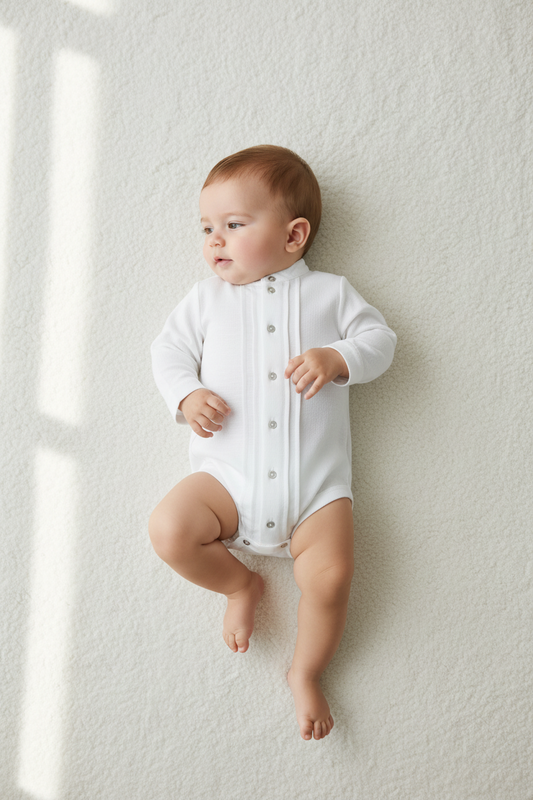 Camisa Body com pregas ao centro e apertar á frente