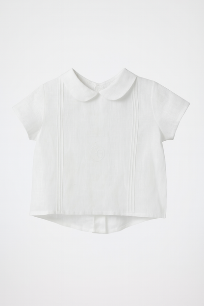 Round Neck Shirt with Pleats