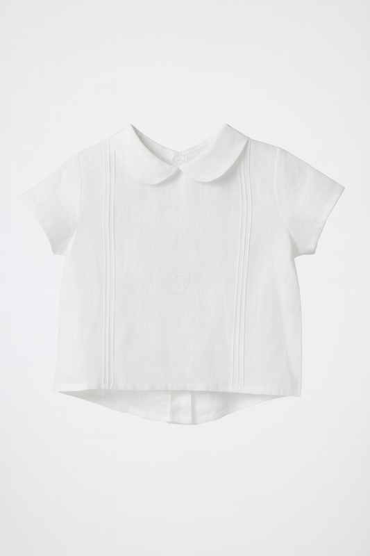 Round Neck Shirt with Pleats