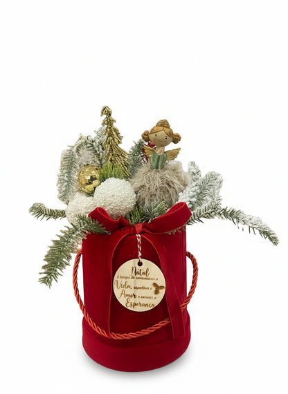 Arranjo de Natal c/Fada Vermelho