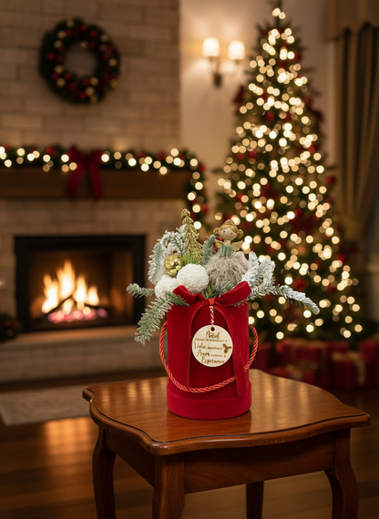 Arranjo de Natal c/Fada Vermelho