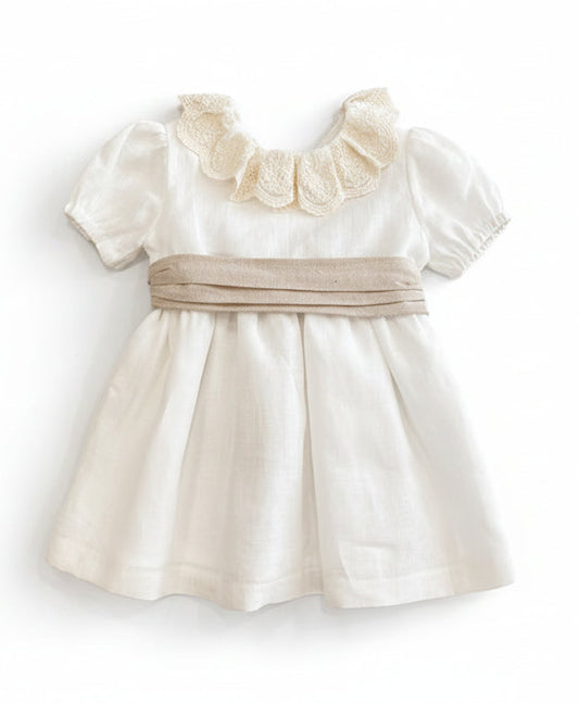 Vestido HG com Gola Rendada