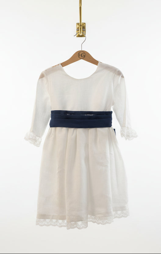 Vestido HG c/Faixa Azul Cobalto
