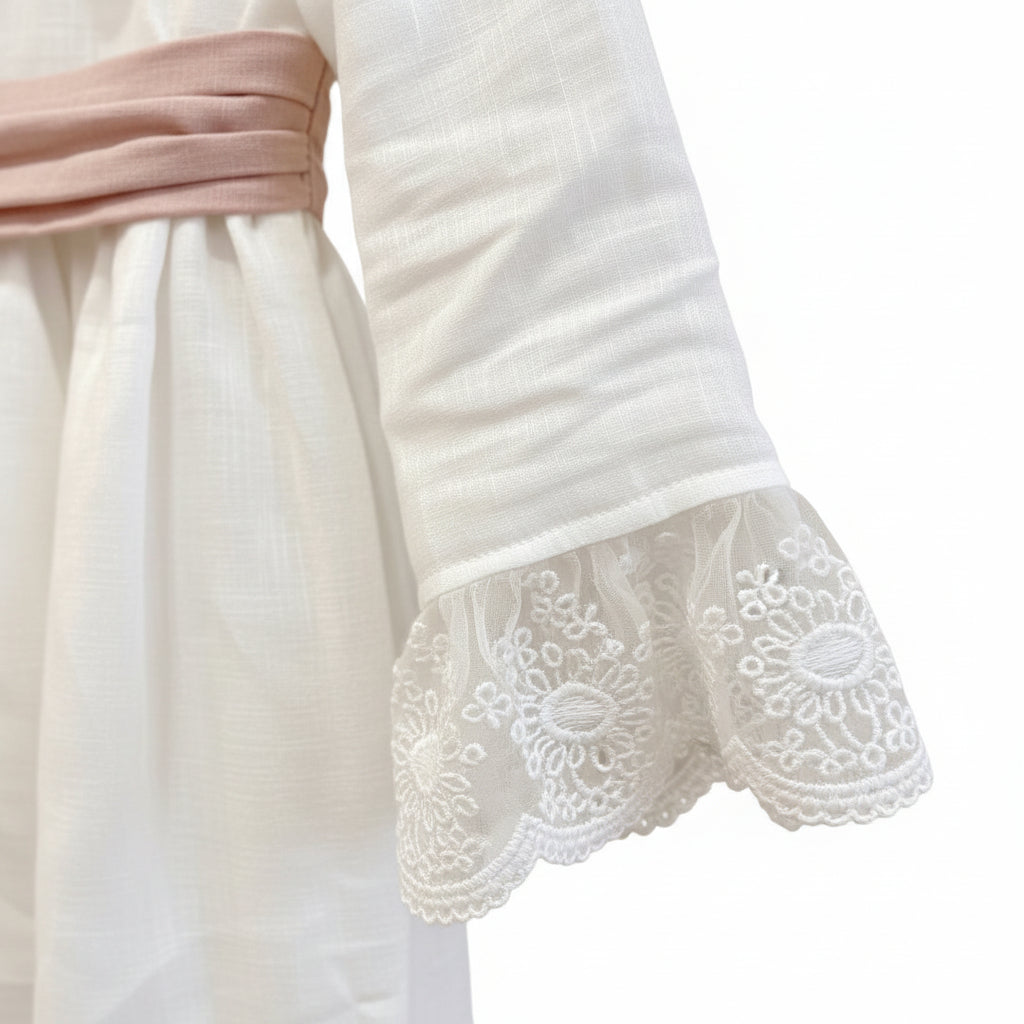 Vestido HG Gola e Manga 3/4 com Renda