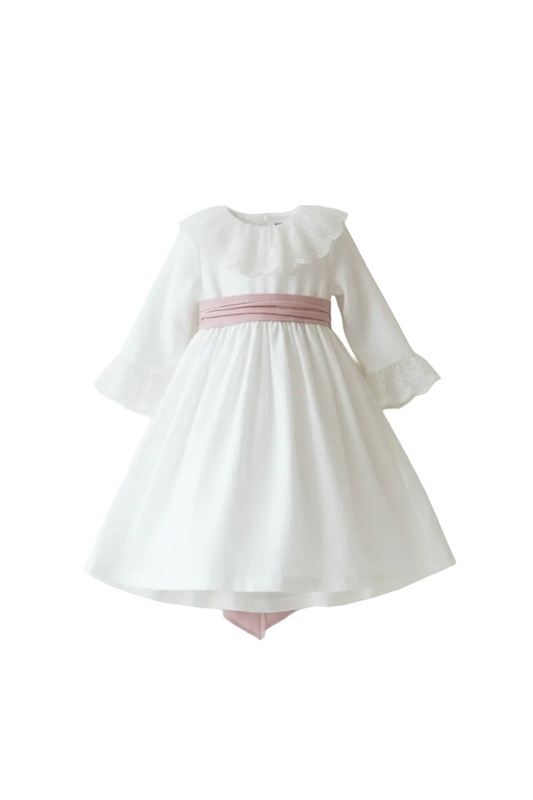 Vestido HG Gola e Manga 3/4 com Renda