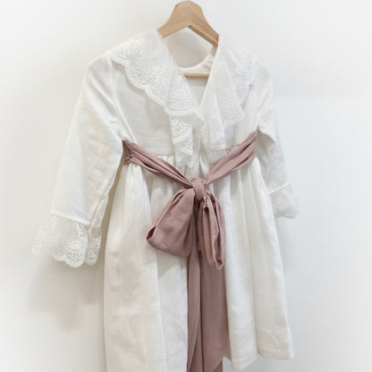 Vestido HG Gola e Manga 3/4 com Renda