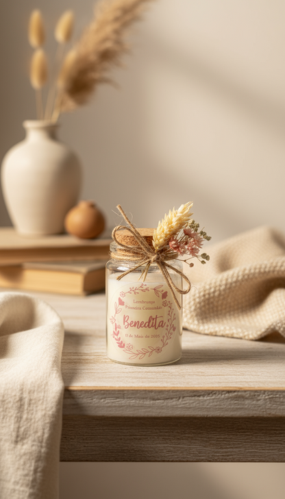 Lembrança Vela Personalizada