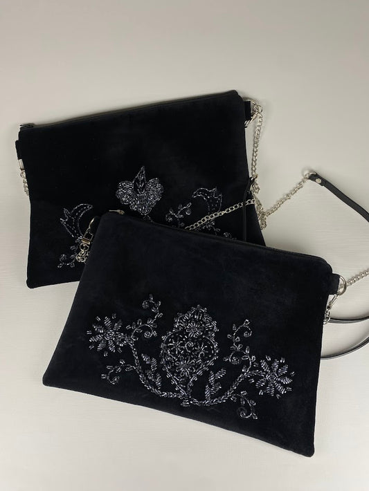Sac en velours et verre