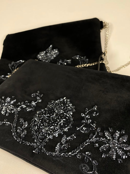 Sac en velours et verre