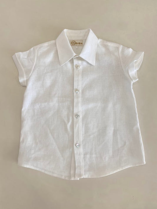 Camisa manga curta em linho