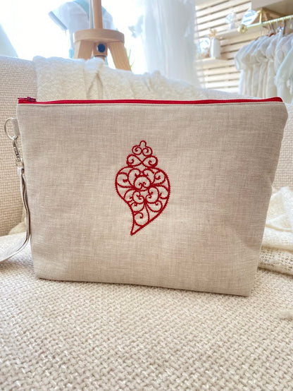 Necessaire romaria em linho