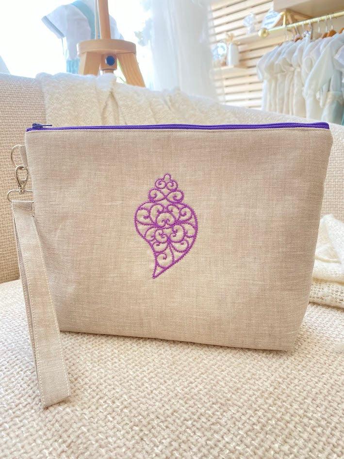 Necessaire romaria em linho