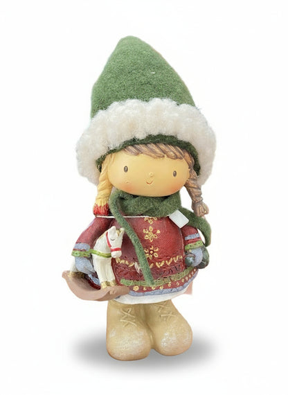 Polyresin Girl with Horse