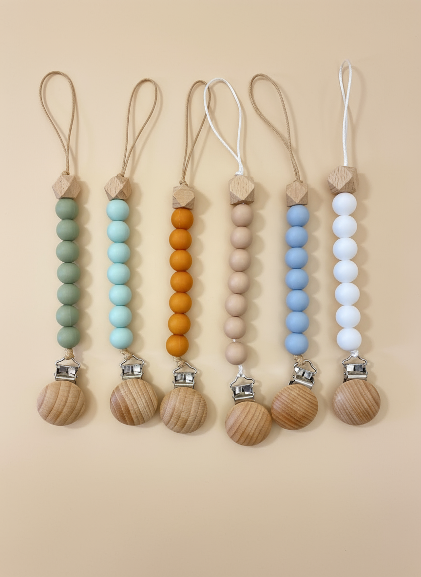 Prende chupetas em silicone