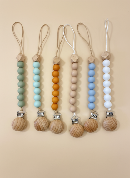 Prende chupetas em silicone