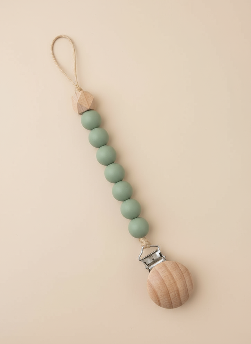 Prende chupetas em silicone