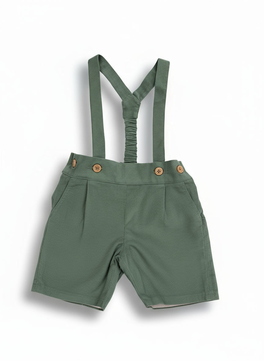 Calção c/ Suspensórios Verde Seco