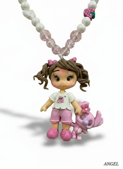 Colar em Biscuit: Stitch | Angel