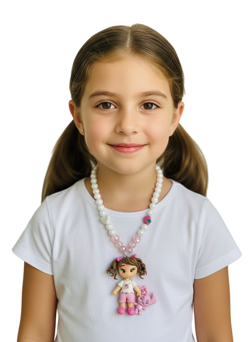 Colar em Biscuit: Stitch | Angel