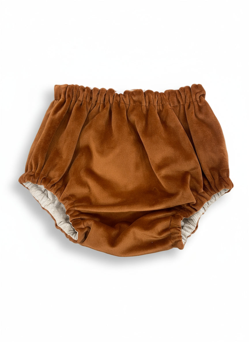 Tapa Fraldas em Veludo Duplo Camel