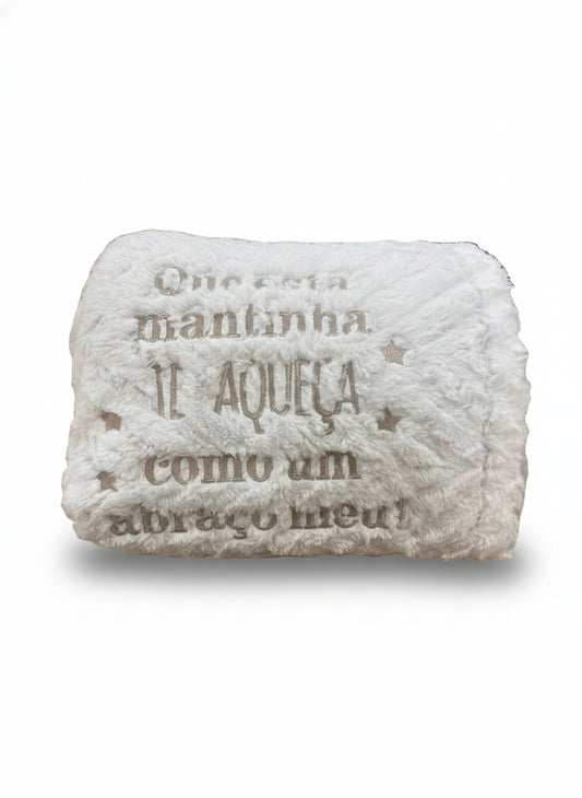Manta Duplo Pêlo Branca: "Que esta mantinha..."