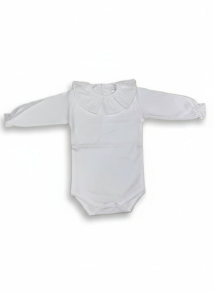 Body de Manga Comprida com Gola em Folho