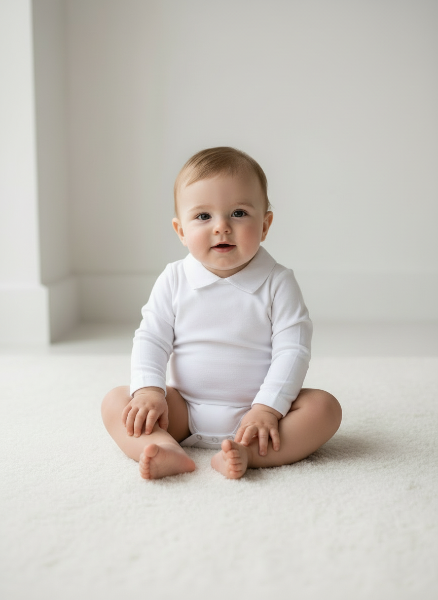 Body Branco c/Gola em Bico