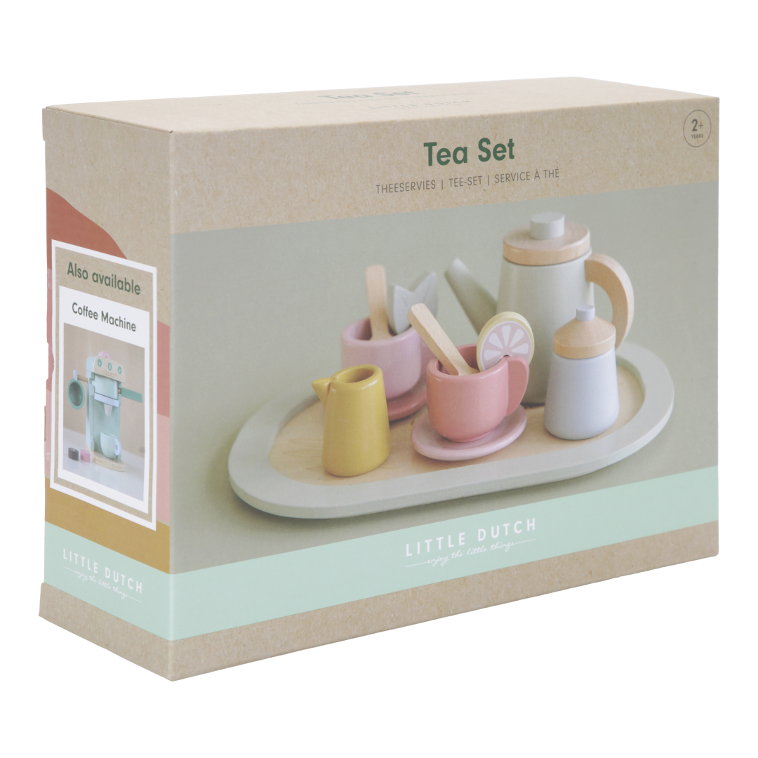 Woodem tea set