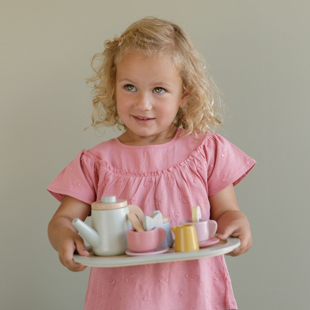 Woodem tea set