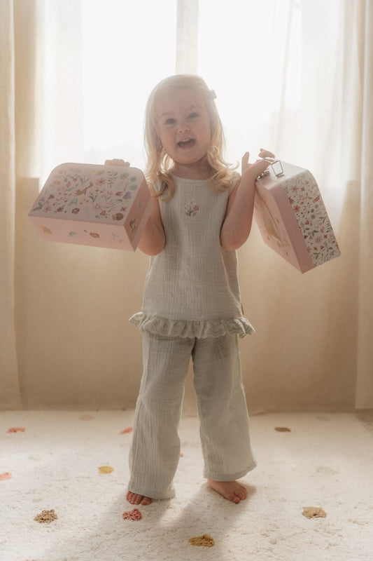 Pink Fairy Garden FSC Luggage Set