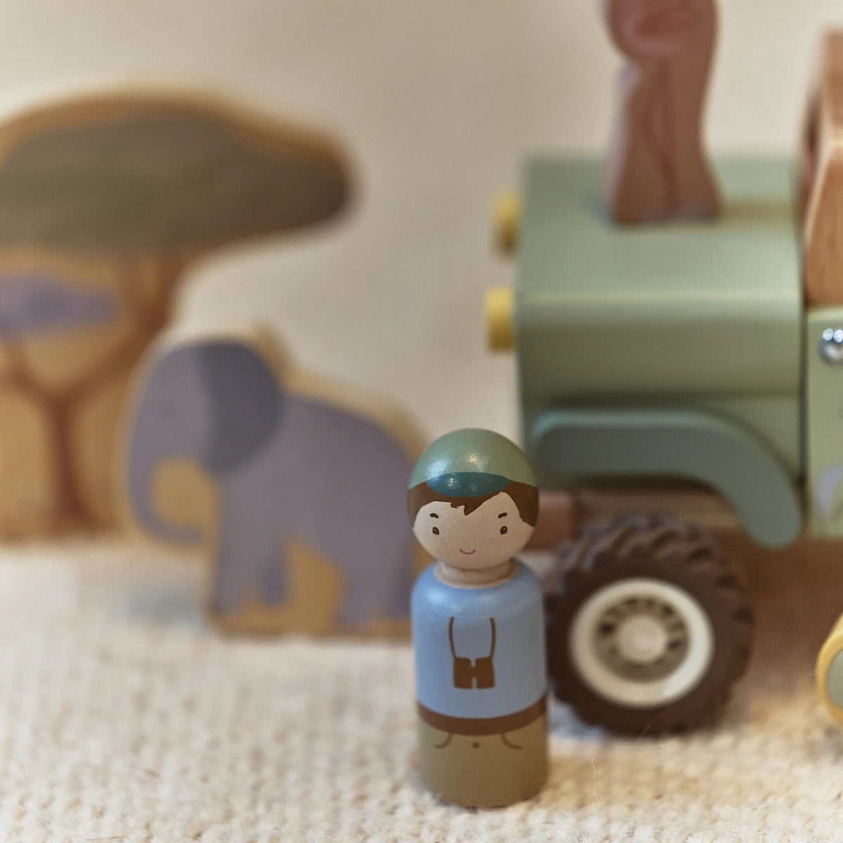 Carro Safari em Madeira com Animais - Safari Friends | Little Dutch