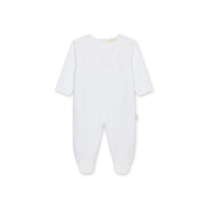 Babygrow de Algodão Bebé Branco - Coleção Linen