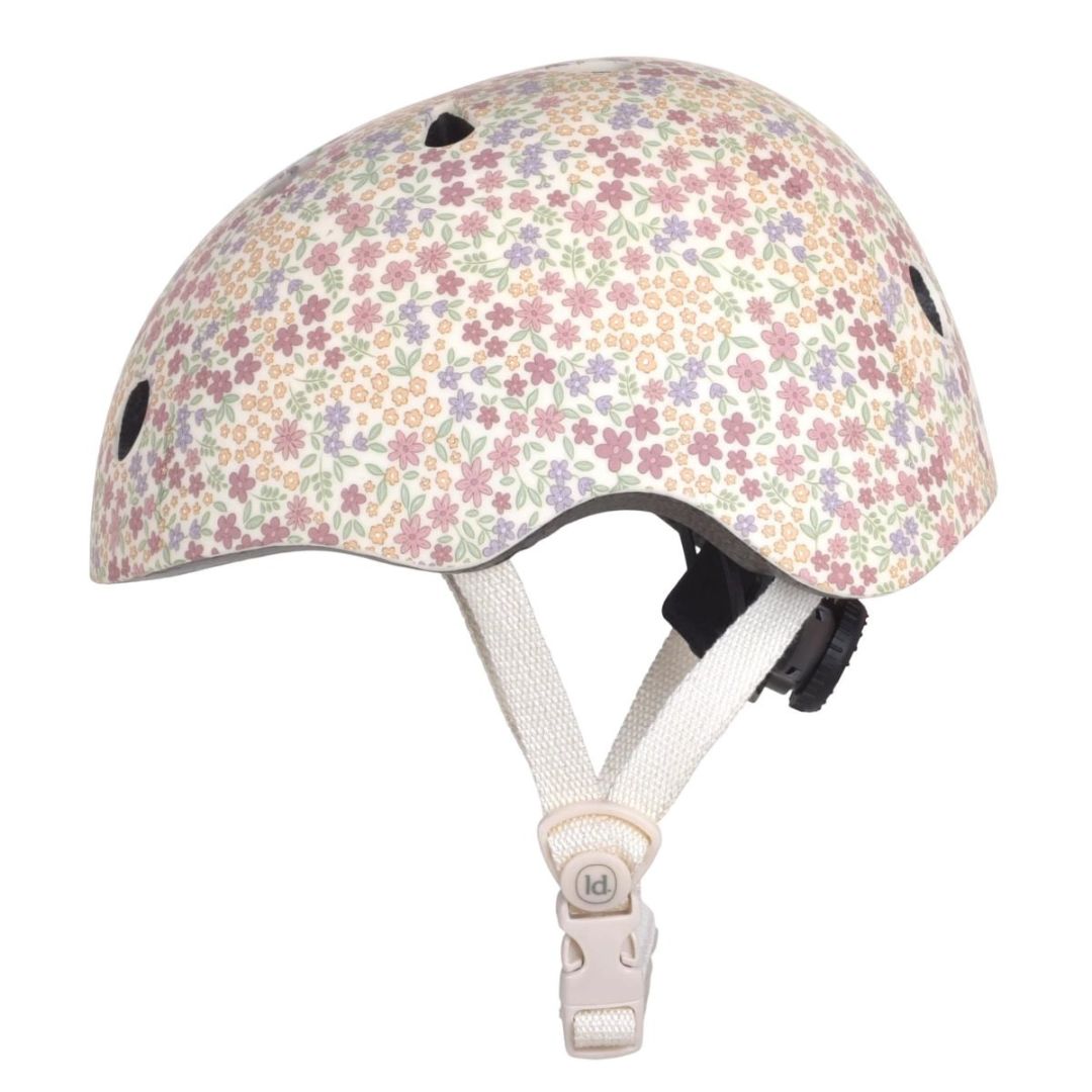 Capacete Infantil Sunny Flowers Off-White Little Dutch - vista lateral