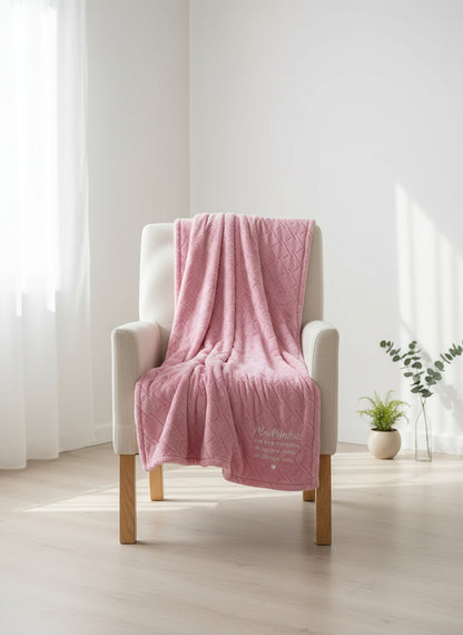 Manta Duplo Pêlo Rosa: "Madrinha, Que esta..."