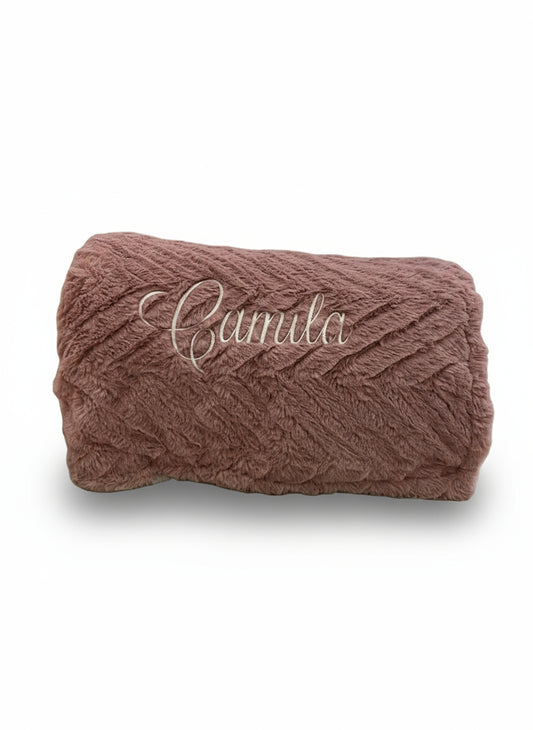 Manta Duplo Pêlo Rosa Velho: "Camila"