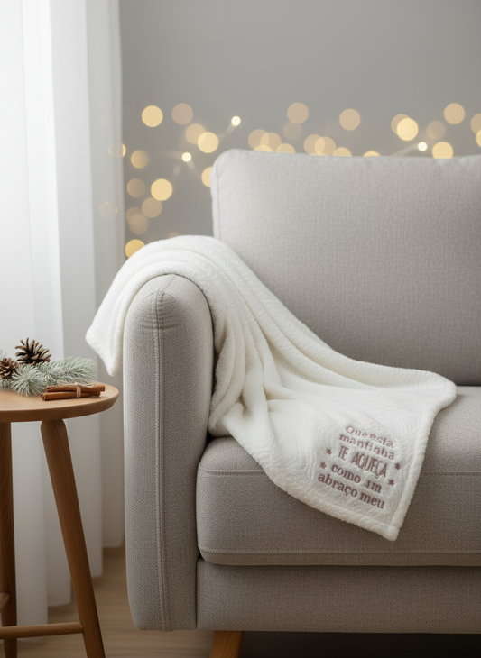 Manta Duplo Pêlo Branca: "Que esta mantinha..."