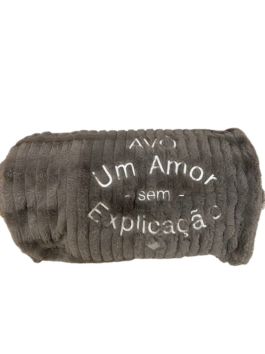 Manta Duplo Pêlo Cinza: "Avô, Um amor..."