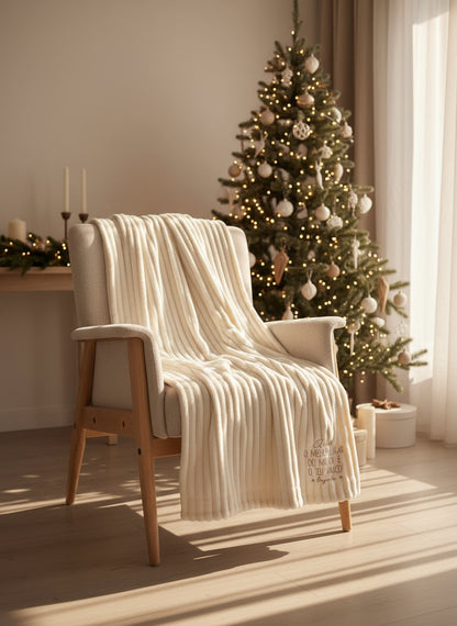 Pearl Double Fleece Blanket: "Grandma, The best place..."